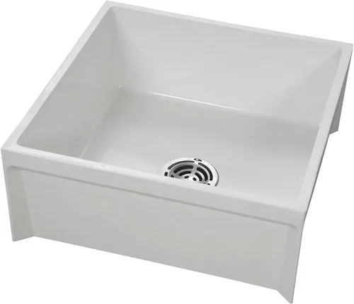 Vista 4 de American Standard MSB2424100 Mopa de piedra moldeada Basinfiat Showers Square, Molded Stone™ Mop, blanco