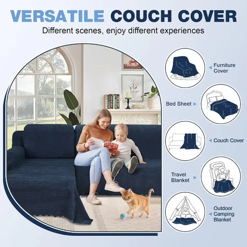 Vista 6 de Fundas impermeables 10% para sofá modular en forma de L, lavables para perros y mascotas, de chenilla, 2 piezas, funda para sofá