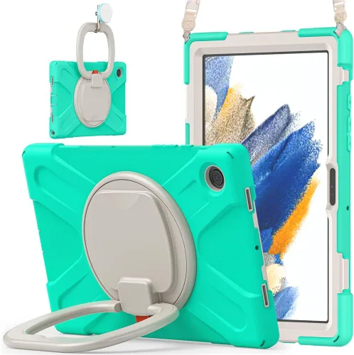 Vista 66 de 360 Rotation Case for Galaxy Tab ActivePro/Tab Active4 Pro/Active 5 Pro 10.1" Sturdy Cover Rotate Ring Stand Shoulder Carrying Strap Hand Strap
