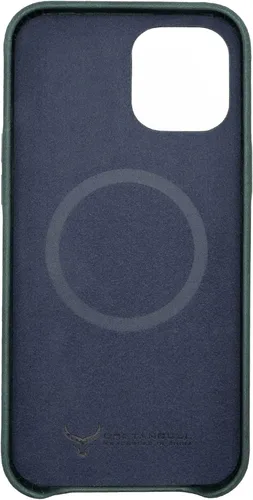 Vista 2 de Funda de piel auténtica, funda de piel antiarañazos de grano completo encerada con aceite, compatible con iPhone 12 Pro Max, a prueba de golpes