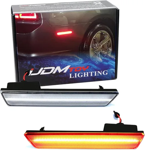 Vista 10 de (2) Luces iJDMTOY con señalización lateral trasera y luces LED 36-SMD rojas para Dodge Challenger modelos 2008 a 2014 y Dodge Charger modelos 2011 a