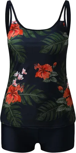 Vista 5 de Swim Shorts for Women Swimwear for Women Suits Swimsuits Women Bathing Piece Suits Top Two with Boyshorts