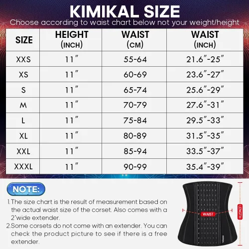 Vista 4 de KIMIKAL Women Waist Trainer Corset Belt Under Clothes Sport Tummy Control Long Torso Shapewear