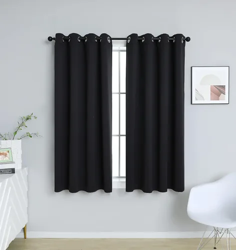 Vista 20 de INLINAS Cortinas opacas para dormitorio, aislamiento térmico, reducción de ruido, juego de 2 paneles de ahorro de energía, beige, 42 pulgadas