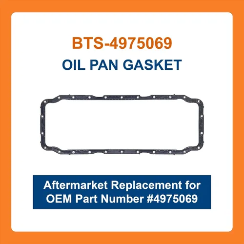 Vista 2 de BTS-4975069 Junta de cárter de aceite, compatible con motor Cummins ISX12, repuesto del mercado de accesorios para OEM 4975069, Junta de Cárter