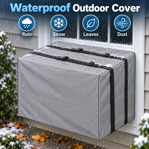 Vista 3 de BNYD Cubierta exterior de aire acondicionado – Cubiertas impermeables de aire acondicionado para ventanas al aire libre – Protector de unidad