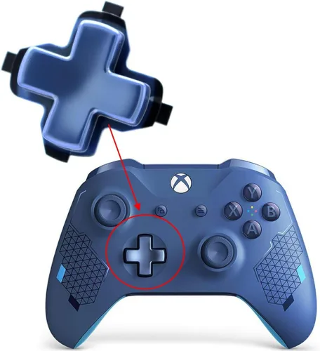Vista 2 de Deal4GO - Botón de control direccional D-pad de repuesto de plástico para Xbox One Controller Direction Flecha Botones (Sport Blue Special Edition)