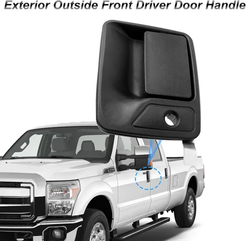 Vista 2 de Manija de puerta exterior delantera izquierda del lado del conductor compatible con Ford F250 F350 F450 F550 Super Duty 2000-2005, Excursion