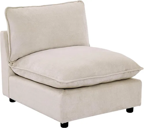 Vista 35 de Iroomy Oversized Modular Sectional Sofa, Chenille Cloud Couch, Deep Comfy Seat, 4-Seater Sofas, Couches, Living Room, Beige
