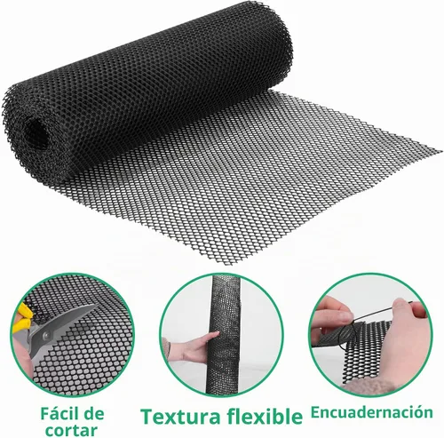 Vista 3 de Watayo Protectores de Tronco de Malla de Árbol de 20 Pies - Protector de Corteza de Árbol - Protector de Árbol de Red Flexible con 100 Piezas