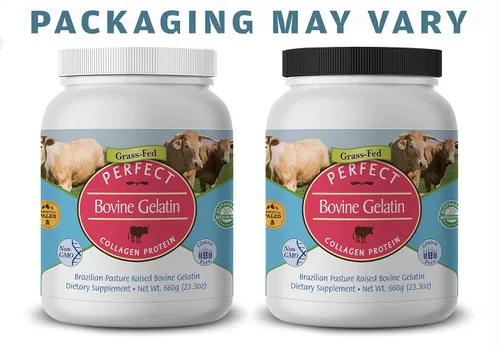 Vista 2 de Perfect Supplements – Gelatina Bovina Perfecta – 660 Gramos – 100% Proteína de Colágeno de Gelatina de Carne – Apoya la Salud de la Piel