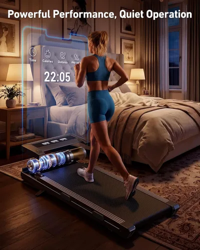 Vista 3 de DeerRun Almohadilla para caminar Z10 con 12% de inclinación automática Negro azabache