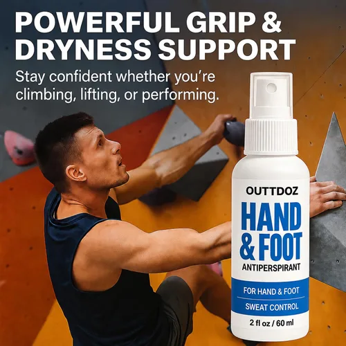 Vista 10 de Spray antitranspirante DryGrip para manos y pies sudorosos, 15% cloruro