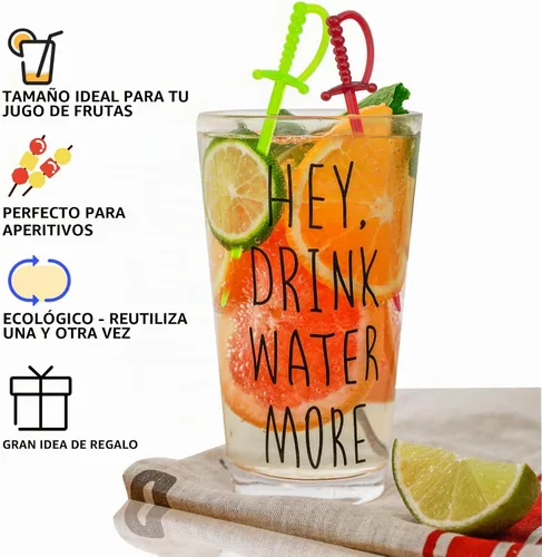 Vista 4 de 100 palillos de dientes de espada de plástico de 3.3 pulgadas para aperitivos, tenedor de frutas palillos de cóctel desechables, palillos de cóctel