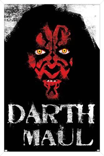 Vista 14 de Trends International Star Wars: The Phantom Menace - Póster de pared de carbón de Darth Maul, 22.4 pulgadas de largo x 14.7 W, versión enmarcada