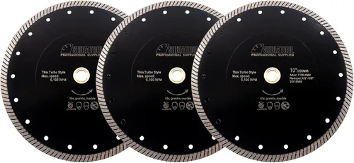 Vista 8 de SHDIATOOL Disco fino estupendo del corte de la cuchilla de Turbo del diamante de 4 pulgadas para el diámetro 344.5 ft m del granito de la teja