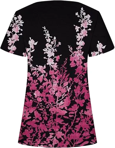 Vista 5 de Blouses for Women Fashion 2023 Funny Short Sleeve Shirts Womens Tops Dressy Casual Square Neck Summer Womens Clothes