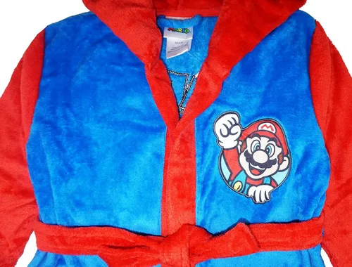 Vista 2 de SUPER MARIO Bata de peluche para niños