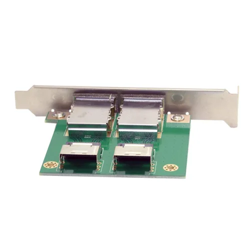 Vista 6 de chenyang Mini SAS 2 SFF-8088 a 2 SFF-8087 HD adaptador convertidor de servidor de datos con soporte