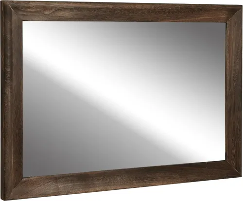 Vista 31 de CULER Espejo de pared de madera blanca para baño, espejos colgantes rectangulares de 20 x 16 pulgadas con marco de madera para sala de estar Blanco