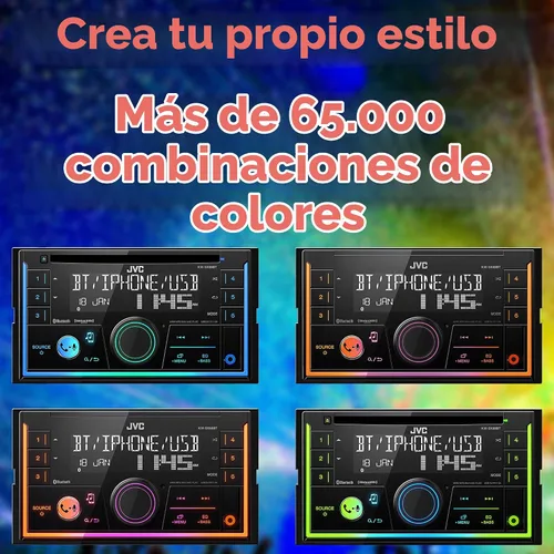 Vista 5 de JVC KW-SX88BT estéreo Bluetooth doble DIN para automóvil, receptor estéreo digital de 200 W, radio AM/FM, conexión de teléfono dual, ecualizador