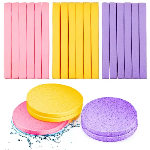 Vista 10 de Patelai 120 esponjas faciales comprimidas para esteticistas, eliminación de maquillaje facial, almohadilla de esponja de limpieza, exfoliante, spa