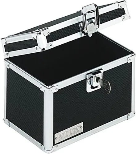 Vista 10 de Vaultz VZ01169 Archivador con candado para tarjetas de índice con tapa abatible - Capacidad para 350 tarjetas de 7,6 x 12,7 cm, color negro