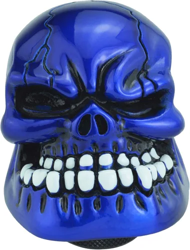 Vista 12 de Lunsom - Pomo de palanca de cambios en forma de calavera, de resina, para la mayoría de los vehículos manuales y automáticos (negro)