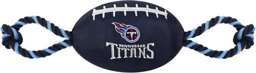 Vista 17 de Juguetes de fútbol NFL Arizona Cardinals para perros de Pets First, materiales de nylon de alta calidad, fuertes cuerdas de tracción, silbato