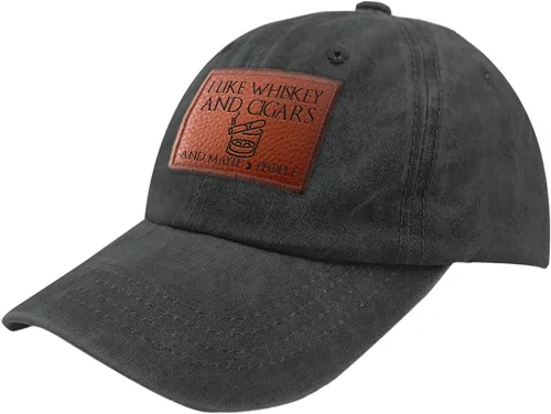 Vista 120 de Philysonic Funny Hat I Like Whisky and Cigars and Maybe 3 People Sombreros para Hombres Gorras de Béisbol Gorras Ajustables