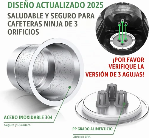Vista 3 de VIVI SKY Ninja - Cápsula de café reutilizable: paquete de 2 para Ninja