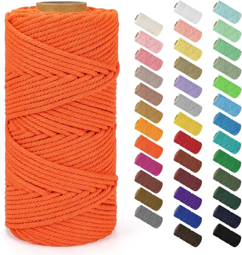 Vista 27 de Cuerda de macramé de 0.079 in x 220 yardas (656 pies), cuerda de algodón natural para colgar en la pared, ganchos de plantas, manualidades Verde