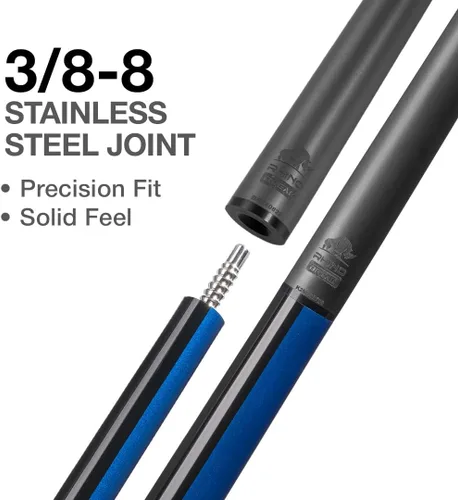 Vista 6 de RHINO KOMET II Carbon Fiber Break Cue Komet II - Negro y Azul