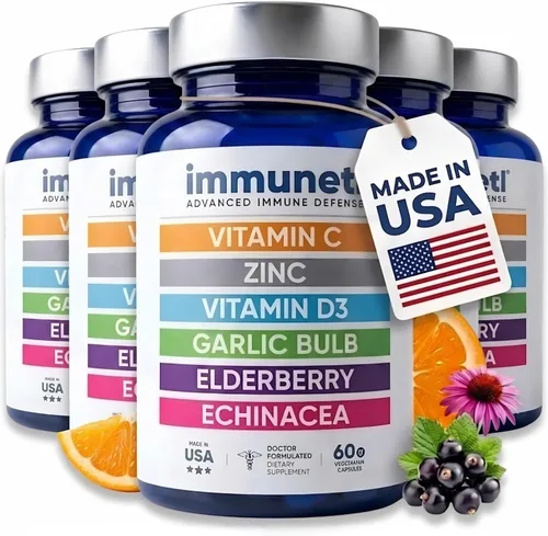 Vista 9 de Immuneti Advanced Immune Support – Suplemento de apoyo inmunológico avanzado 6 en 1 de inmunidad diaria formulado por médicos – Fabricado en Estados