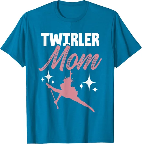Vista 10 de Twirler Mom Baton Twirl Mother Majorette Twirling Camiseta, Negro, S