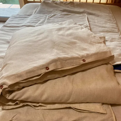 Vista 6 de Hemp Duvet Cover with Ruffles 1pc - only Duvet Cover (EU King 220x220 cm)