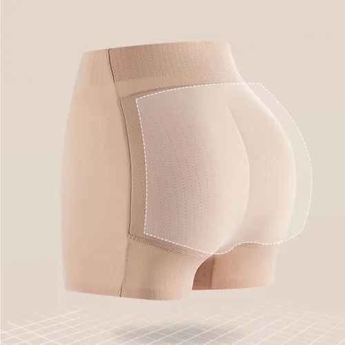 Vista 2 de Bragas para levantamiento de glúteos, sin costuras, acolchadas, para mujer, cintura alta, control de abdomen