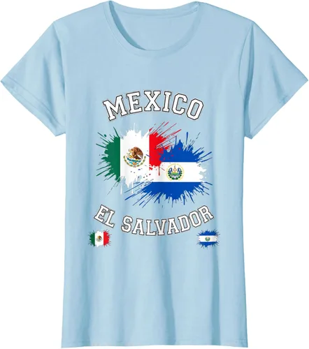 Vista 23 de Camiseta de recuerdo de la bandera vintage de El Salvador de México