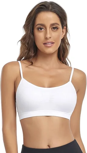 Vista 29 de Litthing Bralettes Padded for Women Cami Strap Bra Seamless Sportsbra Wireless Comfort Yoga Lightly T-Shirt Tank Tops