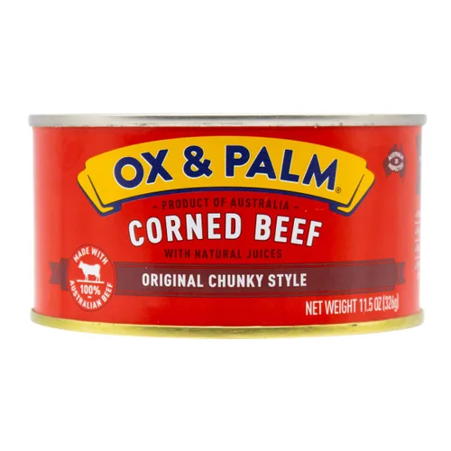 Vista 11 de Ox & Palm Carne en conserva con sabor a chile y ajo 11.5 onzas (paquete de 12)