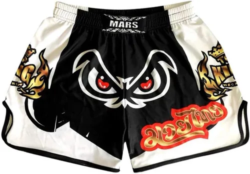 Vista 4 de O2TEE ¡Nuevo! Más de 10 estilos Muay Thai Shorts Combat Fight MMA Boxer Boxing Trunks Negro dragón