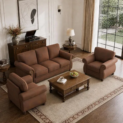 Vista 27 de Couchus Silla decorativa Mid-Century de 42 pulgadas de ancho, sofá