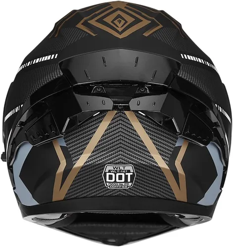 Vista 3 de Casco de Motociclista de Cara Completa con Visera Dual y Abatible para Adultos, Hombres y Mujeres, Integrado para Motocicleta, Calle, Ciclomotor