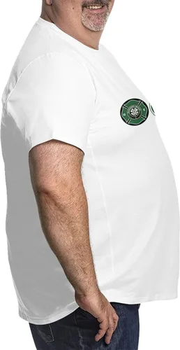 Vista 5 de Camiseta básica de manga corta para hombre, talla grande, para campamento