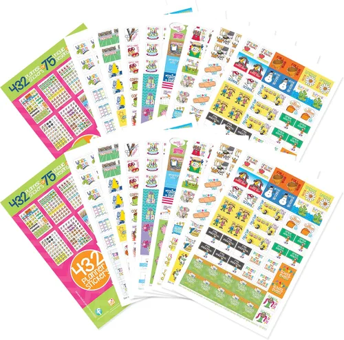 Vista 11 de Juego de paquetes de pegatinas planificadoras de eventos. Lote de 100 Paquete de 2