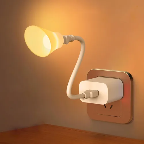 Vista 5 de Lámpara de escritorio LED USB con cuello de cisne flexible con luces blancas cálidas ajustables para dormitorio, lectura, luz nocturna, dormitorio