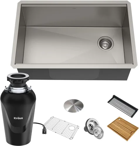 Vista 20 de KRAUS Kore KWU1101-17-PGM - Fregadero de cocina con estación de trabajo de 17 pulgadas con cuenco individual en PVD, de acero inoxidable de calibre