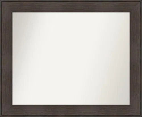 Vista 45 de Amanti Art Espejo personalizado, espejo de baño de veta de madera rústica William, espejo de pared o espejo de tocador de baño sobre el fregadero