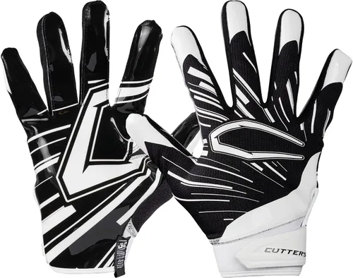 Vista 13 de Guantes de fútbol Cutters - Guantes de receptor de fútbol para el día del partido con agarre de silicona de alta adherencia, soporte y protección