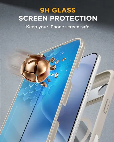 Vista 156 de Miracase Serie de vidrio para iPhone 11 de 6.1 pulgadas, funda protectora de cuerpo completo resistente mejorada con protector de pantalla de vidrio